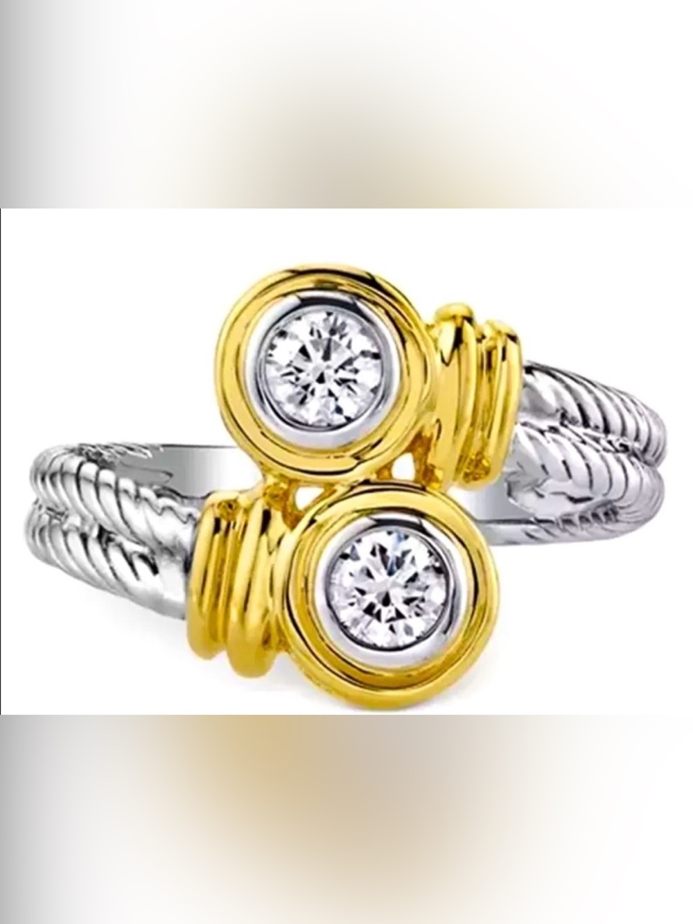 ❣️4/$25❣️ NEW - 2-Tone Fashion Ring Size 7.5